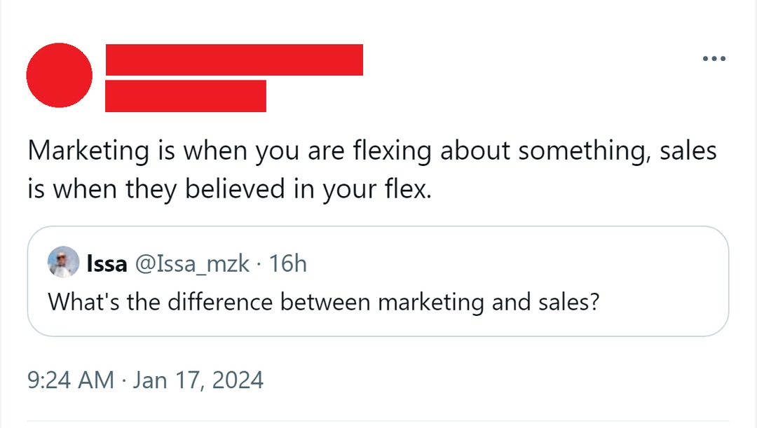 What's the difference between marketing and sales? - meme