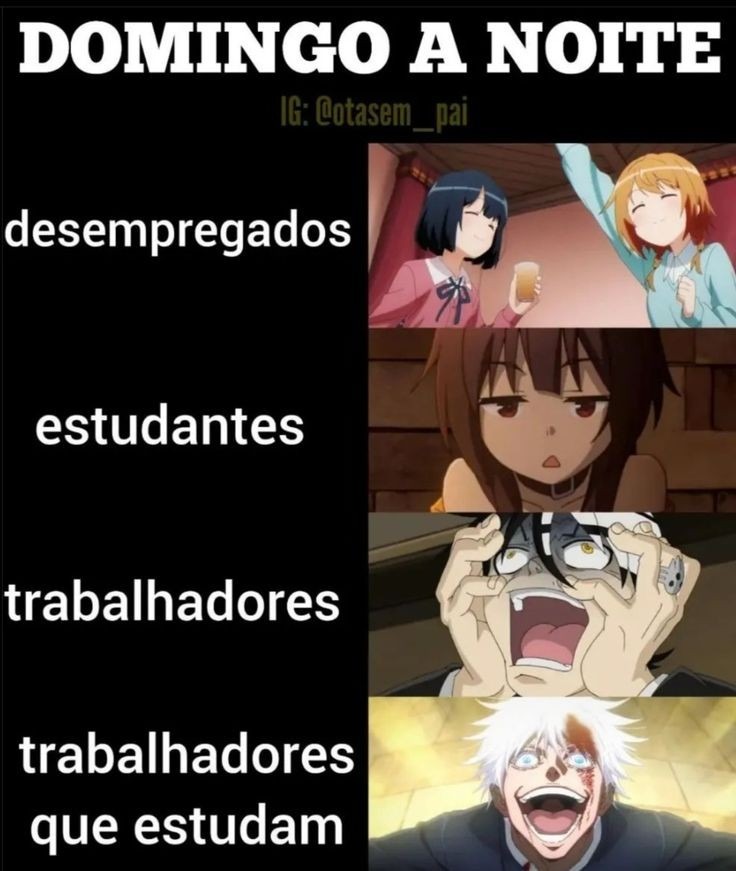 Domingo a noite se aproxima - meme