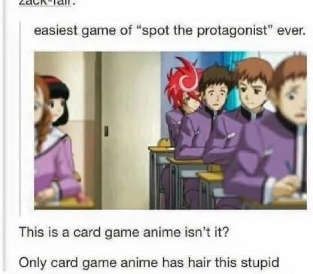 Spot the protagonist easy mode anime edition - meme