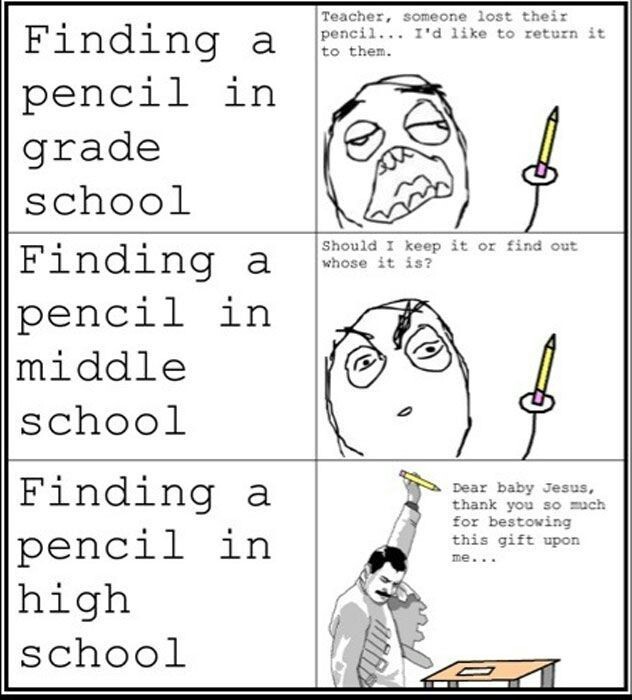Pencils save lives - meme