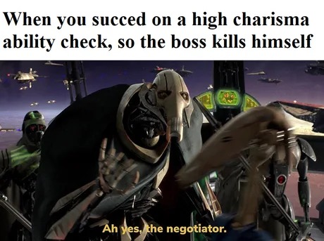 ah yes the negotiator - meme
