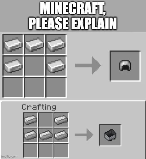 Minecraft explain - meme