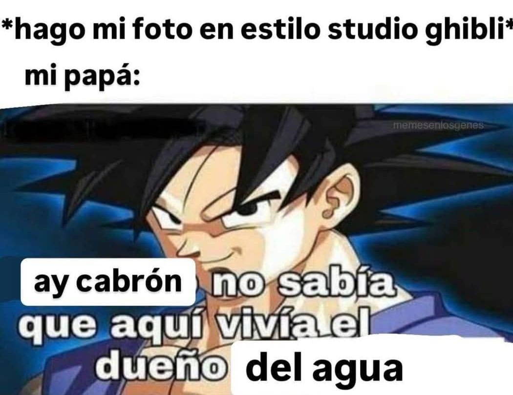 ghibli o agua elige - meme