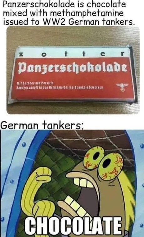 ww2 german tankers chocolate meme