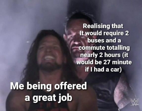 Job hunting sucks - meme