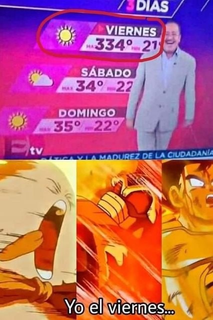 Meme de viernes caluroso