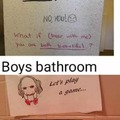 dongs in a bathroom