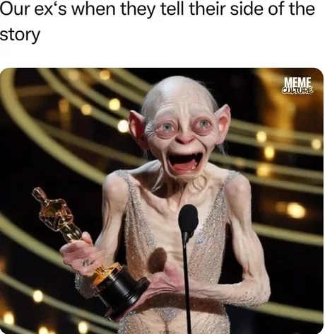 Ex's telling their side of the story - meme