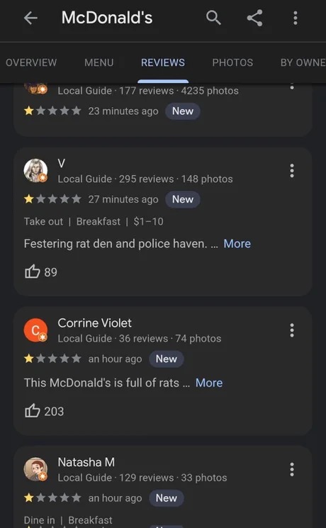 cursed reviews - meme