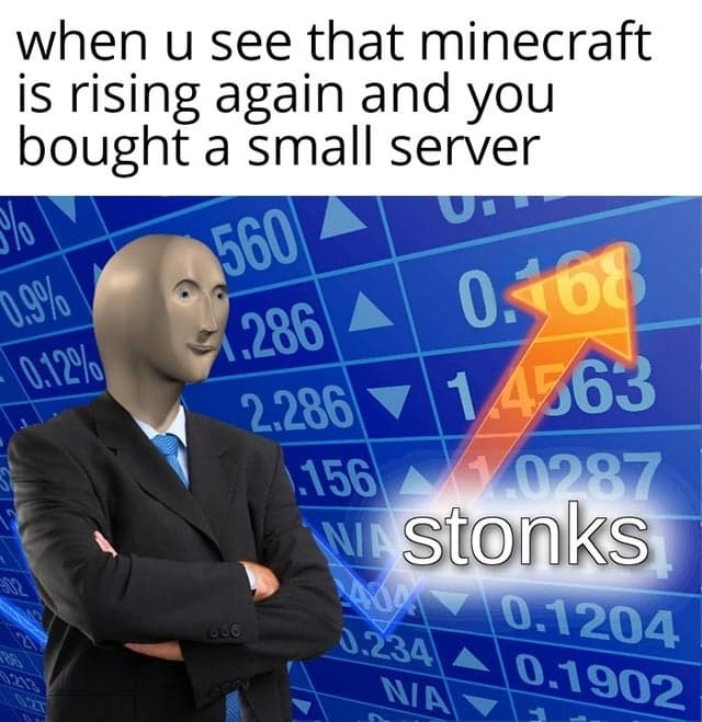 Minecraft stonks - meme