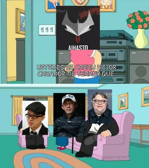 El de arriba es el creador de mierdaside (miside) los 3 de abajo hicieron obras maestras como el orfanato resident evil y sillent hill - meme