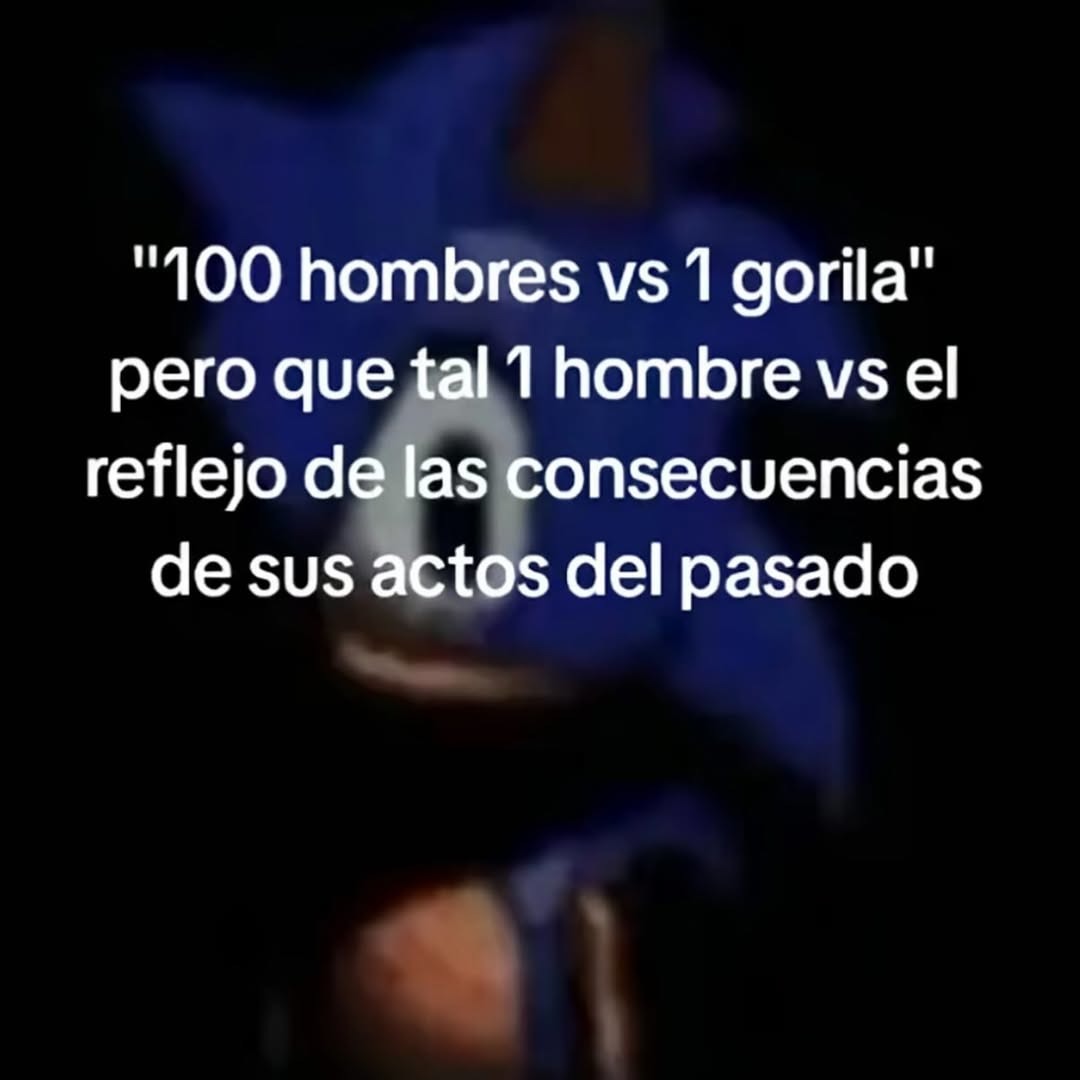 100 hombres vs 1 gorila? Mejor uno vs sus traumas - meme