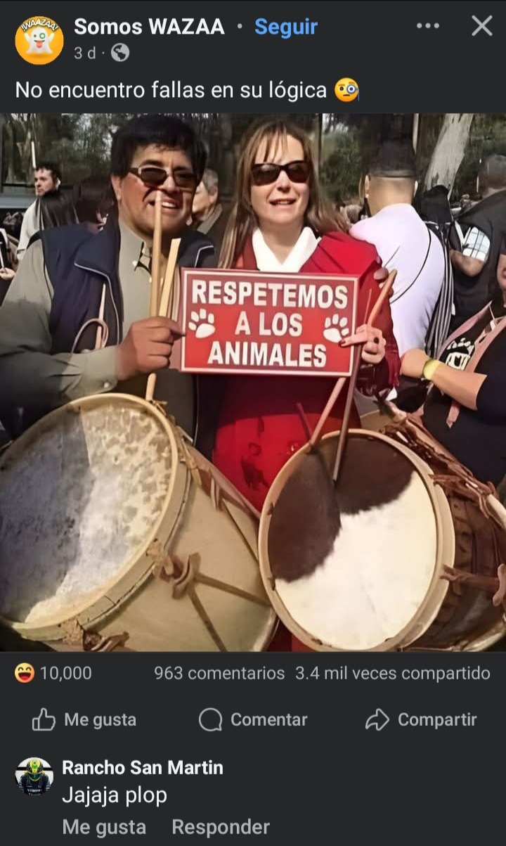 ¿Quién sabe de qué animal obtuvieron para el tambor? :trollface: - meme