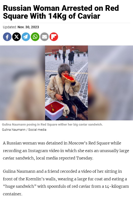 Woman arrested for possession of food in Soviet Russia - meme