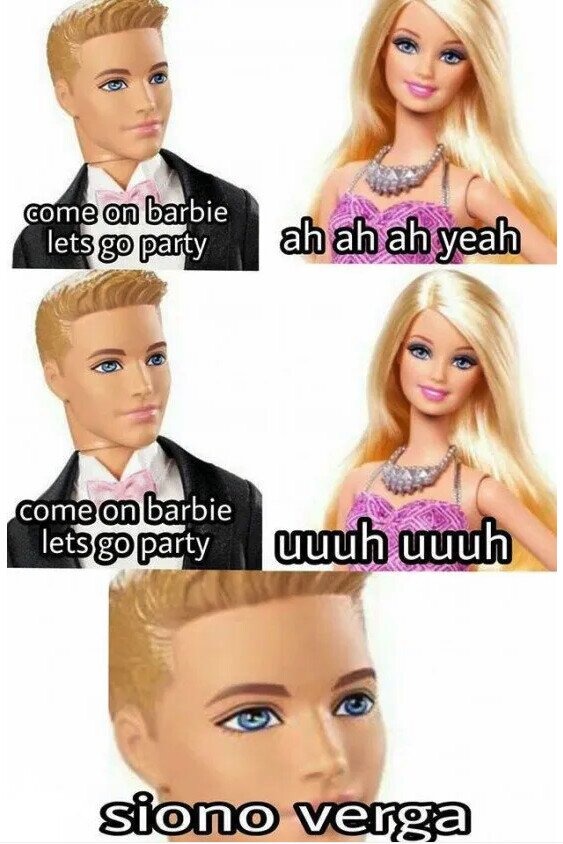 ken y barbie - meme