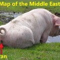 Map of the Middle East, Pointing out Iran