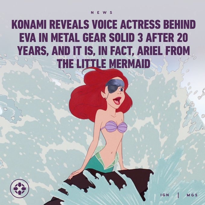 Eva in Metal Gear Solid 3 was the Little mermaid - meme