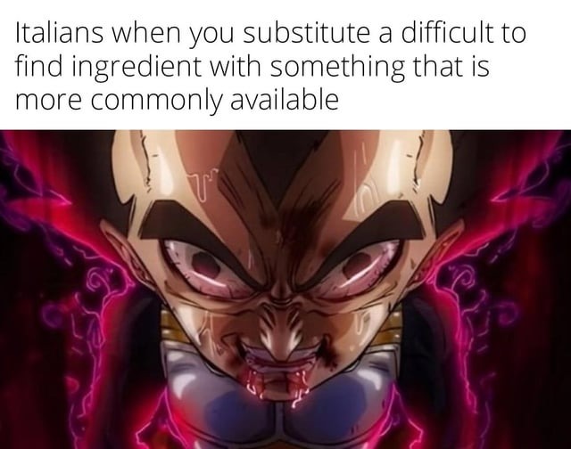 Italian ingredients - meme