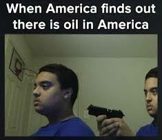 Title wants oil - meme