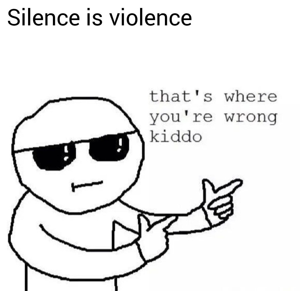 Silence is golden - meme