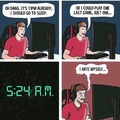 gaming at night