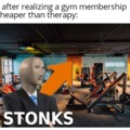 fitness stonks meme