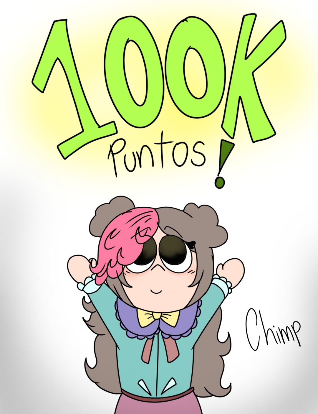 Llegué a los 100k! Siento como mis arterias se obstruyen y mi masa corporal aumenta!!- ya hablando encerio, me gusta formar parte de esta comunidad y agradezco las oportunidades que me brindan para mostrarles mis animaciones - meme
