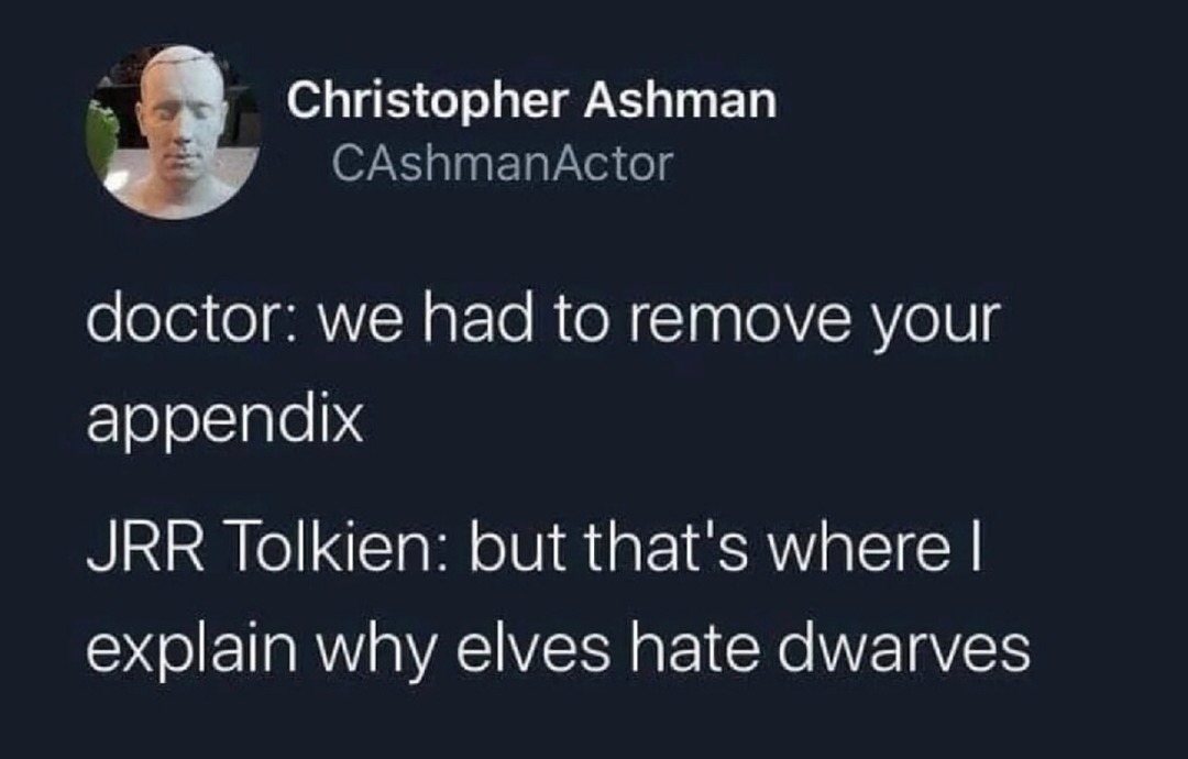 Tolkien lore vs modern surgery - meme