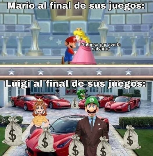 Grande Luigi, siempre humilde. - meme