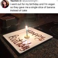 Happy birthday vegan meme