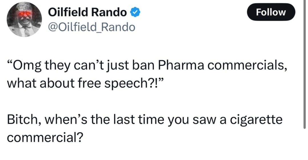 Banning pharma ads isn't a free speech issue - meme