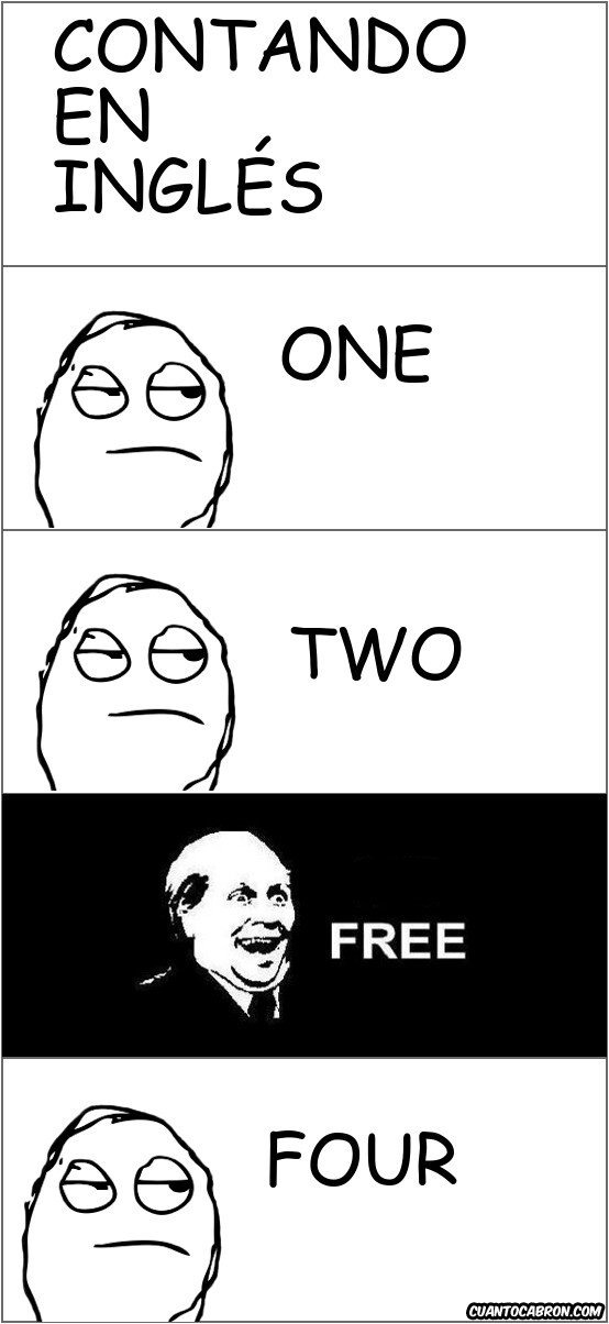 Uno dos gratis cuatro - meme