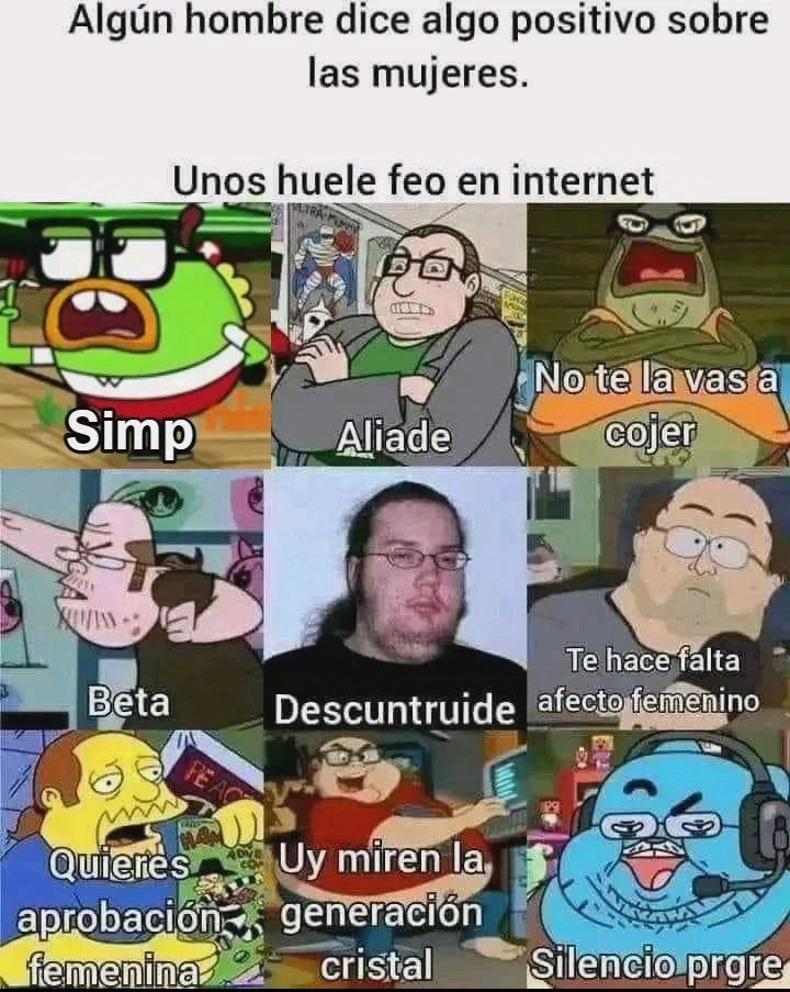 SIMP ALIADE NO TE LA VAS A COGER BETA DESCUNTRUIDE - meme