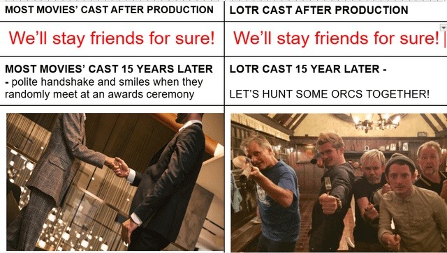 LOTR cast: 15 years later and still ready to hunt orcs - meme