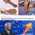 Leather Coin Purse that doubles as a self defense weapon