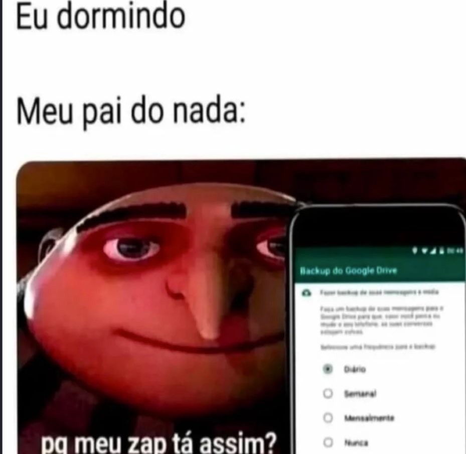 Me deixa dormir pai - meme