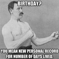 Birthday strongman meme
