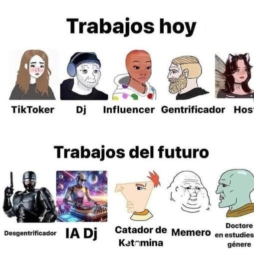 Trabajos del futuro - meme