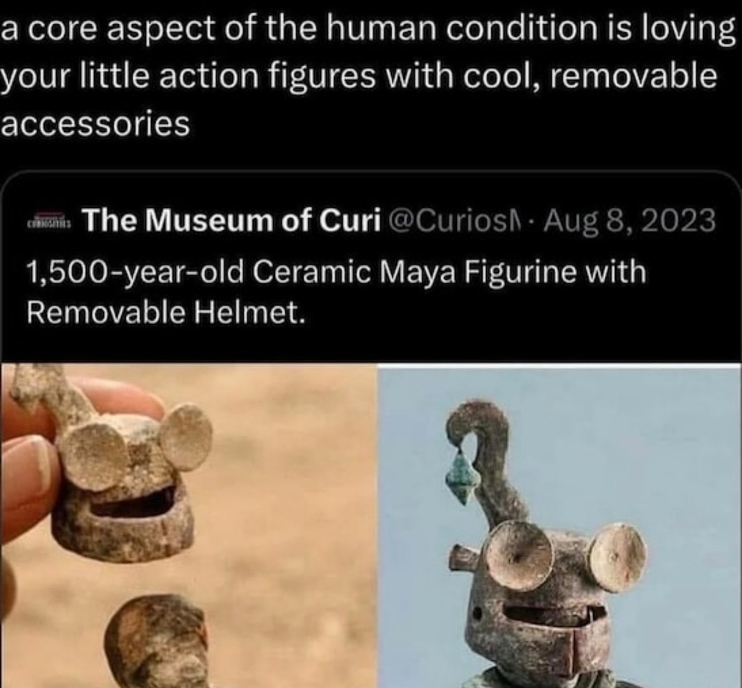 Humans have always loved toys with accessories - meme