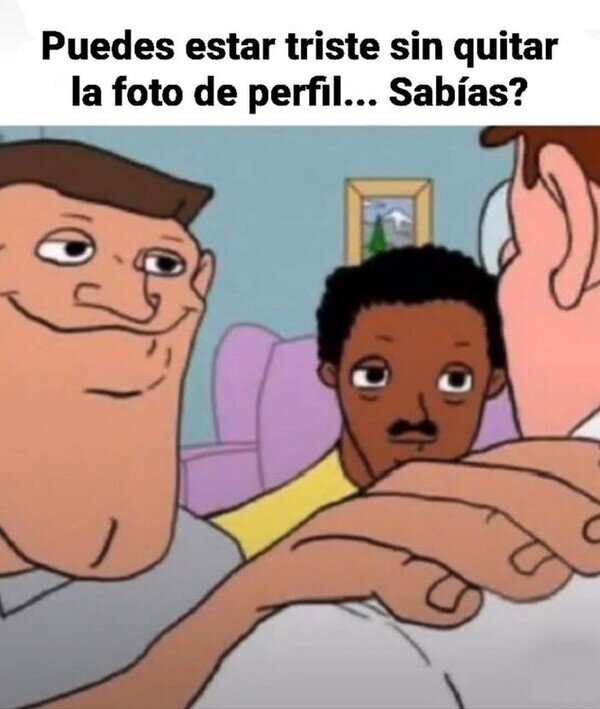 sin foto de perfil=triste - meme
