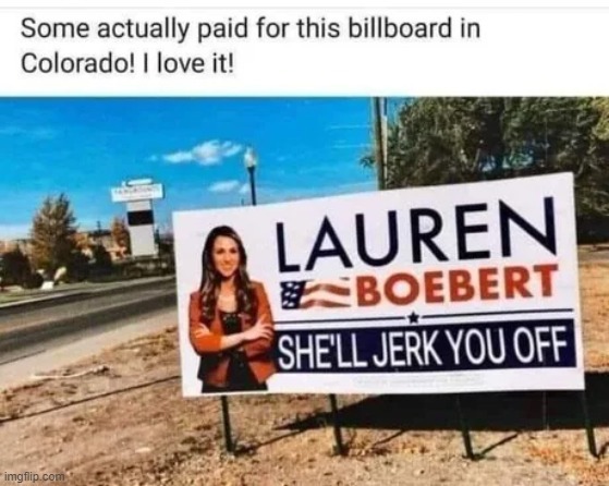 Lauren Boebert Colorado billboard meme