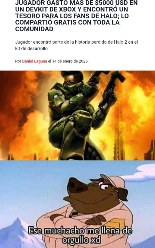 Encontró gran parte de la historia de Halo 2 como si fuera lost media - meme