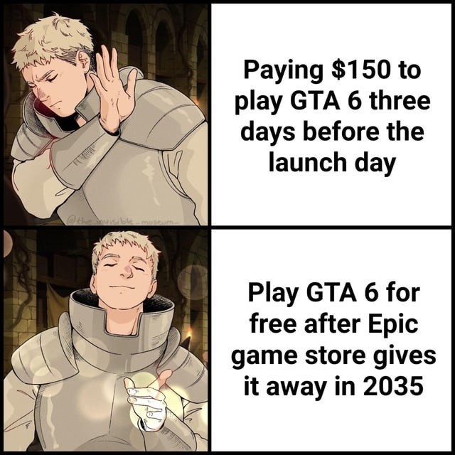 ﻿Paying 0 to play GTA 6 three days before the launch day GTA 6 for free after Epic game store gives it away in 2035 Play