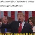 Don't watch porn, it dehumanises females