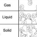 liquids, gaseous and solid