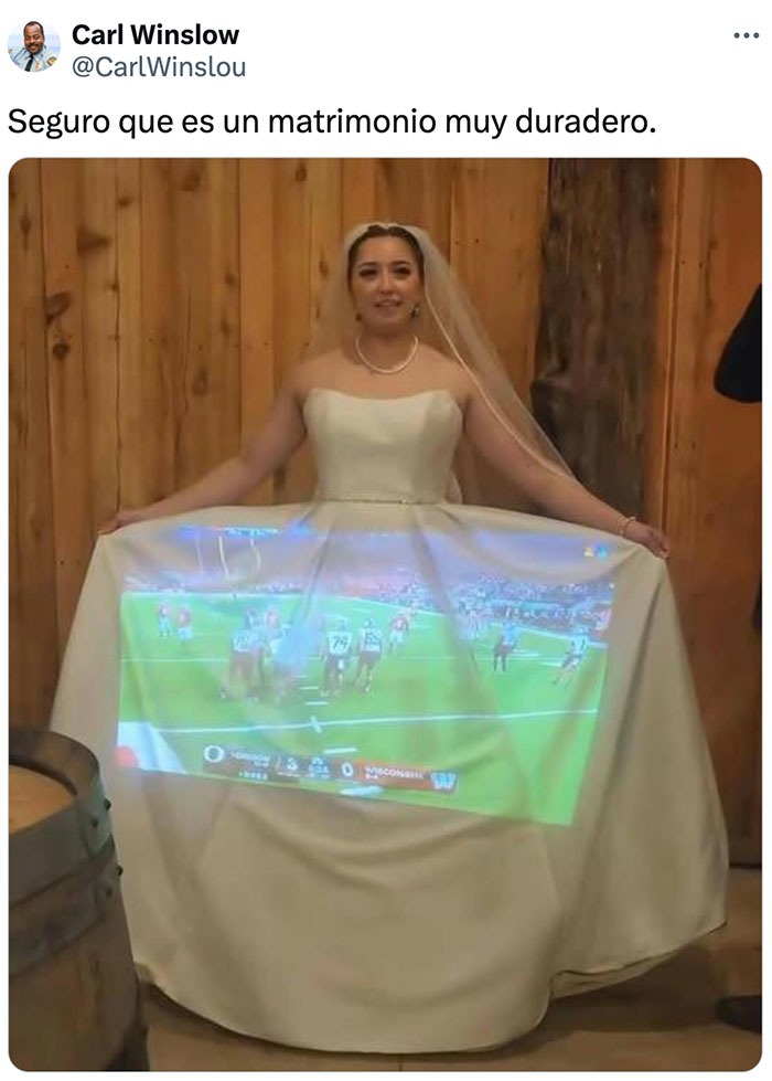 solo te casas una vez, el resto del tiempo puede valer para esto el vestido - meme