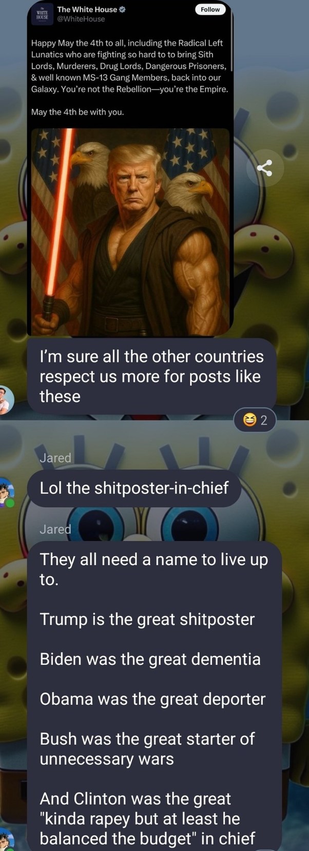 Trump posts... - meme