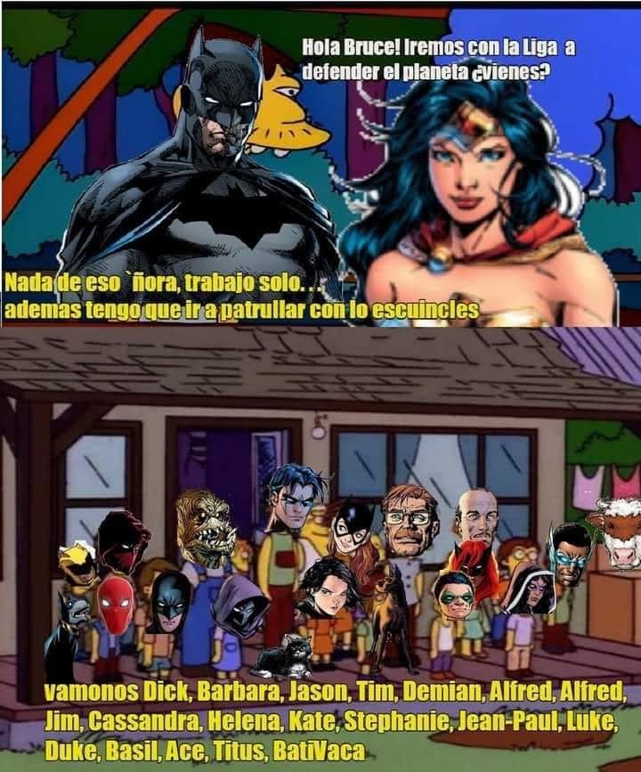 Batman trabaja solo - meme