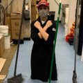 My boss and i were bored so we took half an hour to balance brooms and start a broom cult lol   (pt.1)