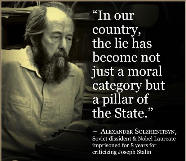 Aleksandr Isayevich Solzhenitsyn was a novelist, philosopher, historian in communist Russia, who was sent to the gulags for his dissident views. He tried to warn the west about the dangers of socialism. - meme